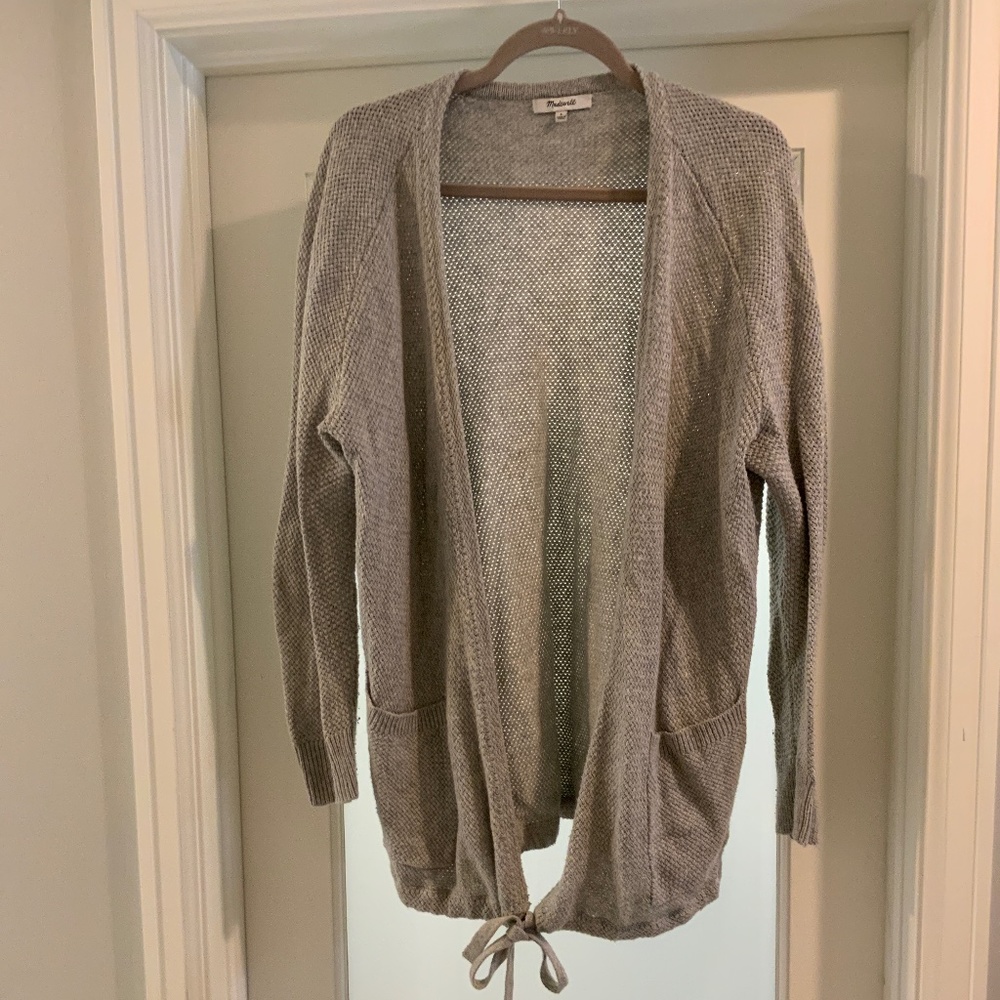 Madewell Cotton Cardigan, with tie-waist detail. Size S